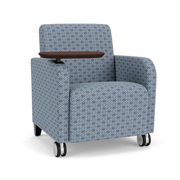 Lesro Siena Lounge Reception Guest Chair W/ Swivel Tablet, 27 in W 29.5 in L 32.5 in H SN1101 - main